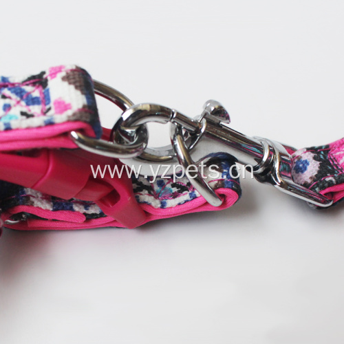 Adjustable custom logo dog harness and leash